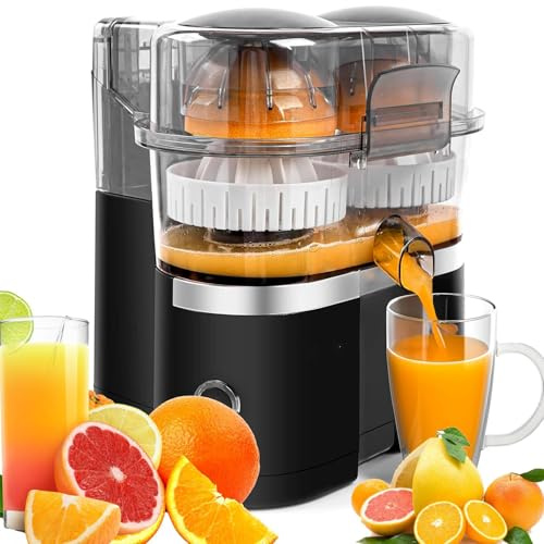 Máquina De Exprimidor De Cítricos Eléctricos De 500 Ml, Exprimidor De Cítricos Eléctricos De Doble Cabeza De Doble Cabeza, Velocidad Máxima De 18000 RPM, Exprimidor De Naranja Y Limón, Exprimidor