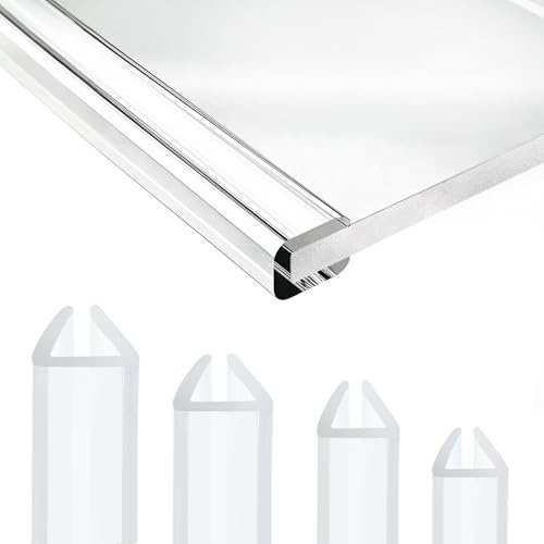 5 m transparent U-form kantskydd, silikon kantskydd U-formad profil plast kederband för plåt, kantprydnadsremsor, transparent U-form hörnskydd (8–9 mm)