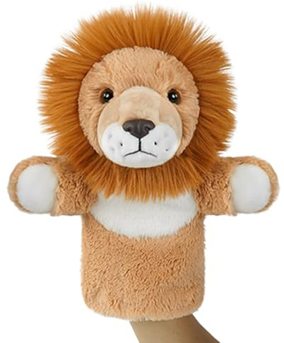 Títeres De Mano Animales,León Jirafa De Peluche para Representaciones - Títeres De Mano para Actuaciones En Escenario - para Profesores Educadores Preescolares Guarderías Aula Fiestas De