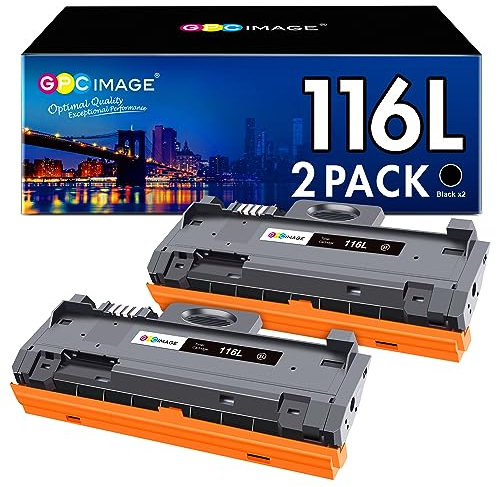 GPC IMAGE MLT-D116L Kompatibel für Samsung MLT-D116L D116L MLT-D116S Toner für Samsung Xpress M2675FN Toner M2885FW M2835DW M2825DW M2625D M2875FD M2875FW M2825ND M2675 M2875 M2825 (Schwarz, 2er-Pack)