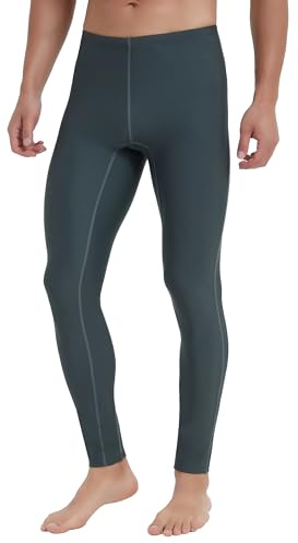 Ubestyle Leggings de natación con protección solar UPF 50+ para hombre, pantalones de natación, pantalones de playa, protección solar, Gris, XX-Large