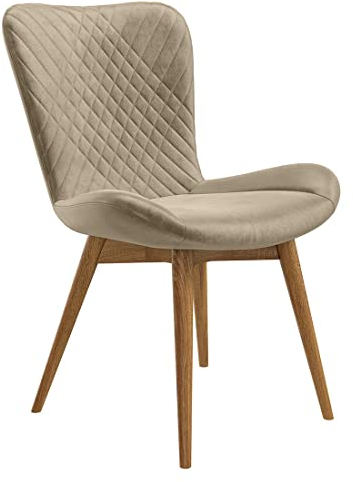 HOMELIV. Almond Schalenstuhl, 58x67x88cm in Beige, gemütlicher Esszimmerstuhl, EIN Blickfang für Ihren Wohnbereich
