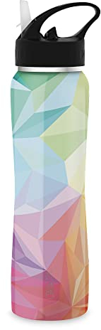THE STEEL BOTTLE - Most Wanted - Bottiglia Termica in Acciaio Inox, Isolamento sottovuoto a Doppia Parete, capacità 500 ml, Chiusura Ermetica, Borraccia Portatile (#47 Geometric Color)