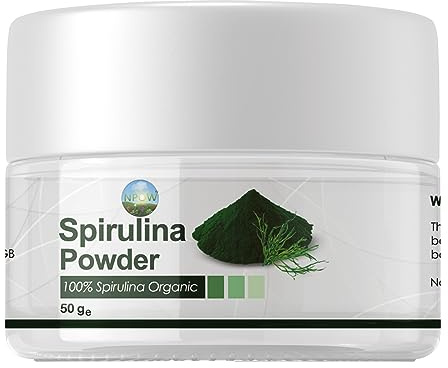 NPOW Natural Spirulina Powder - Superfood, Tea Powder, Smoothie Mix, Nutrient Drink or Smoothie - 50g
