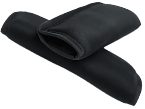 Wanfoou Almohadillas para cinturón de seguridad para niños, 2 unidades, universal, para asiento de coche, fundas para cinturón de seguridad para cochecitos y cochecitos, color negro
