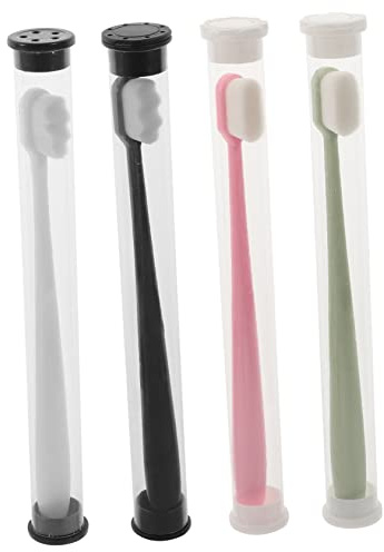 DOITOOL 4stücke Faltbare Reisezahnbürsten Mit Weichen Borsten Für Erwachsene Tragbar Und Kompakt Geeignet Für Unterwegs Hause Schonend Für Zahnfleisch