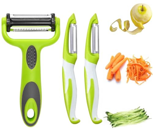 Pelapatate Professionale, Pela Verdure Professionale, Pelapatate, Pelapatate Multifunzione, Pelapatate Julienne, Pelaverdure, Pelapatate Multifunzione 3 in 1, Sbucciatore Manuale