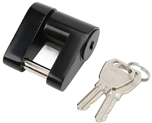 Pissente Lucchetto per Gancio di Traino, Lucchetto per Gancio di Traino 1/4 Pollice Lucchetto per Rimorchio Antifurto in Lega di Zine con 2 Chiavi per,