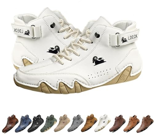 Bottes hautes en daim faites à la main en Italie, Beck Shoes Baskets décontractées légères et imperméables for hommes, chaussures pieds nus for hommes for la randonnée et la conduite, bottes Chukka(Bl