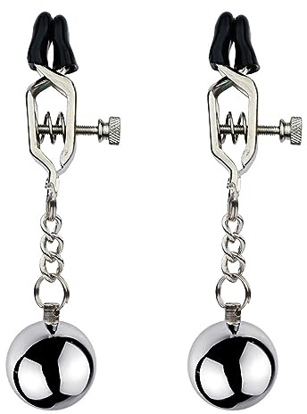Pinze per capezzoli in acciaio inossidabile con sfere di peso, stimolatori del seno, set di pinze per capezzoli sexy, pinze per capezzoli, clitoride, labbra, clip per seno, giocattolo sessuale erotico