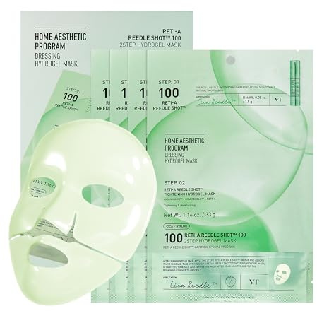 VT COSMETICS Reti A Reedle Shot 100 Masque hydrogel 2 étapes 1 pièce (4 pièces) Reti-a