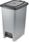 keeeper poubelle à pédale, 40 l, nettoyage facile, pédale d'ouverture et de fermeture hygiénique, poubelle, 32 x 42 x 53 cm, olaf, Light Silver (argent)