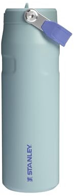 Stanley Flip Straw 2.0 Trinkflasche mit Strohhalm 0.7L - Thermobecher Kühlt 12 Stunden - 3 Tage Eisgekühlt - BPA-frei - Auslaufsicher - Für Getränkehalter - Spülmaschinenfest - Blue Cactus