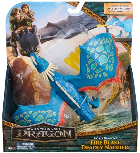 DreamWorks Dragons, How to Train Your Dragon, Draghi da Battaglia, Uncinato Mortale Sputafuoco, Action Figure da 25 cm, Giocattoli per Bambini e Bambine dai 4 Anni in su
