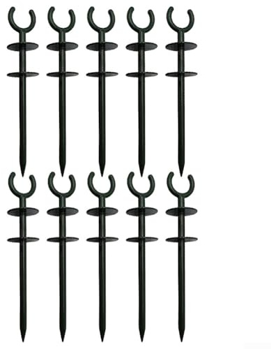 Piquet de guidage en plastique pour tuyau d'arrosage pour gérer le mouvement du tuyau d'irrigation et préserver l'intégrité de la couverture du sol dans les paysages domestiques (10 pièces)
