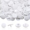 TOAOB T5 Kunststoff Druckknöpfe Nähfrei 12mm 200 Set Weiß Buttons für DIY Basteln Scrapbook