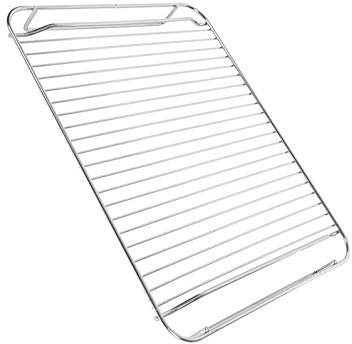AEG Grillrost 415 x 330 mm, Stahl, Grillfunktion zum Tropfen von Fett in die Pfanne unten