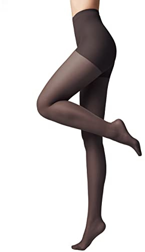 Conte elegant Pantis de Mujer para pieles sensibles con vitamina E - Efecto moldeador Pantys de Mujer lisos - Smooth ACTIVE SOFT 40 Lycra 40 Color Negro Talla 5