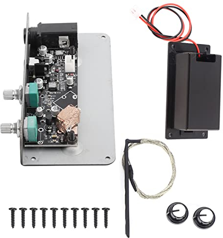 Joyzan Gitarren Tonabnehmer, SG-20 EQ Equalizer Piezo Akustischer Vorverstärker Gitarre Pickup Akustikgitarren Akustische Preamp Digital Tuner Akustikgitarre Musikinstrument mit Lautstärkeregler