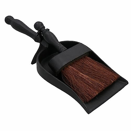 Ensemble brosse et pelle en fonte noire pour cheminée - Accessoires pour poêle à charbon et bois