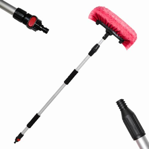 PROCAR Teleskop Waschbürste | 110-180 cm autowaschbürste | LKW Autowaschbürste | Waschbürste für Caravan, Auto, LKW, Bus, Van, Wohnmobil