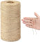 Cuerda de Yute, 3mmx100m Cuerda de Cáñamo Natural, Cordel de cañamo Fina, Color Natural marrón, Rollo de Corde Yute para Embalaje, para Embalaje, Decoración, Jardinería, Fotos, Regalos, Manualidades