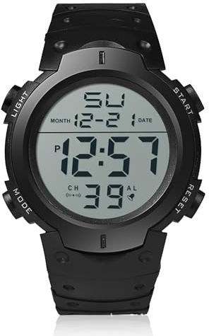 Black Digital Referee Watch Soccer Game Timer,Match Official Timer with Stopwatch, Countdown Alarm, Accurate Timekeeping, Valentine's Father's Day Students Gifts for Him Swimming, Running, Cycling