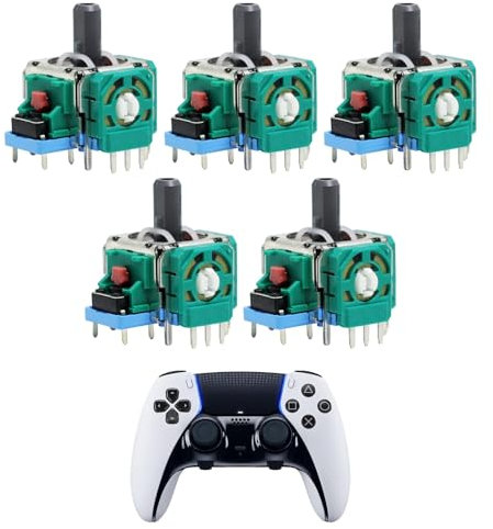 5 Pack Analog 3D Joysticks Replacement for PS5 Standard Controller Precision 3D Analog Stick Module Joystick Rocker Sensor for PS5 Game Controller Joystick Module Thumbstick Enhances Gaming Experience