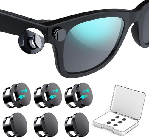 6 pièces de couvertures de blocage de lumière LED pour Ray-Ban Meta Wayfarer/Skyler/Headliner Gen2 & Oakley Meta HSTN - Accessoires de lunettes intelligentes Meta - Couverture LED réglable pour