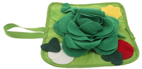 GALPADA Tappetino da Annusare Verde per Piccoli Animali Interattivo di Slow Feeding Materiale Poliestere di Slow Feeding come Conigli e Criceti per Uso Indoor