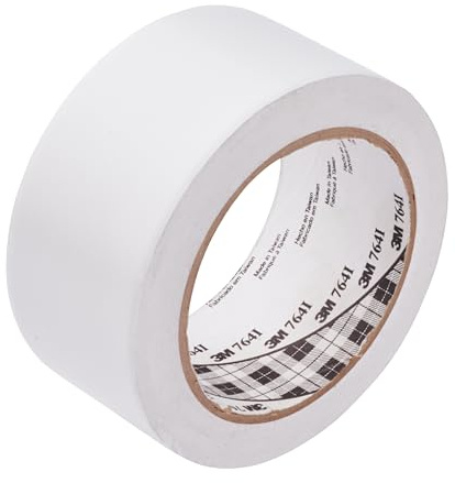 3M 764i General Purpose Vinyl Tape, 50 mm x 33 m, White, Pack of 24