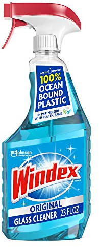 Windex Glass and Window Cleaner Spray Bottle, Original Blue, 23 fl oz