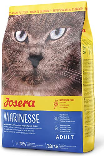 JOSERA Marinesse (1 x 400 g) | Nourriture sèche pour Chat sans céréales au Saumon | Hypoallergénique | Super Premium | Lot de 1