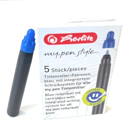 Herlitz Tintenroller-Patronen my.pen, 50 Stück, blau