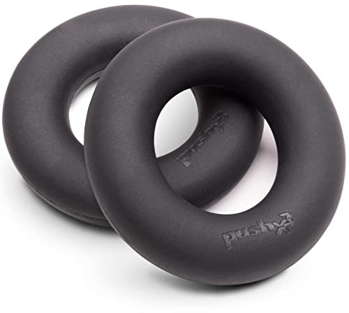 PushX3 Grip Strength Trainer Rings, Rock Climbing & Bouldering, Jujitsu Grip Strength, BJJ Trainer, Hand Grip, Forearm, and Wrist Strengthener, Stress Relief, Convert PushX3 Pushup Equipment to Stable Pushup Stands