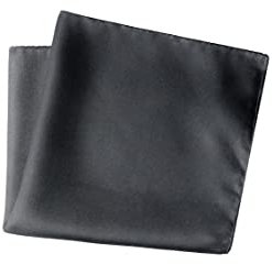PB Pietro Baldini Herren Einstecktuch aus Satin - Einstecktuch uni Einstecktücher in Größe 30 x 30 cm - 100% Mikrofaser - anthrazit