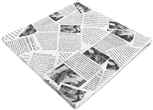 La Llareta Brotpapier 100 Blatt, 25 * 25cm Käsepapier, Wasserdicht und Öl, Nicht Klebrig, Wachspapier für Lebensmittel, Butter, Käse, Sandwich, Burger, Pommes(White)