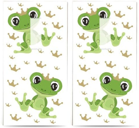 20 einzelne Taschentücher Tiermotive Kronen vom Froschprinz. 2 Packungen mit 10 einzelnen Papiertaschentücher bedruckt als Geschenk.