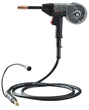 VEVOR Pistola de Carrete 200 A con Cable, Compatible con Soldadores W Weldpro MlG200GDsv200 y MIG155GD, Adecuada para Alambres de Soldadura Aluminio/Sólidos/Con Núcleo de Fundente, 430 x 390 x 90 mm