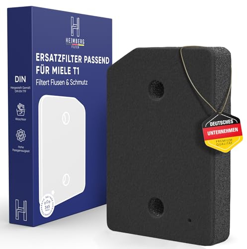 Filtro apto para secadora Miele T1 9164761 – Filtro de repuesto para secador de bomba de calor – Eliminación de pelusas – Filtro de base lavable – Filtro de espuma fino/grueso, filtro de pelusa,