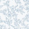 LiKiLiKi Peel and Stick Wallpaper Vintage Floral Contact Paper 44cm x 10m Sticky Back Wallpaper Waterproof and Removable Vinyl Wrap for Bathroom Living Room Self Adhesive Cabinet, Blue