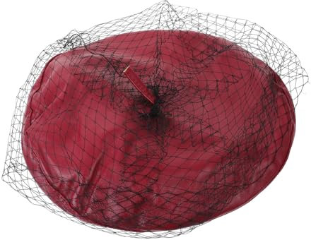 BESPORTBLE Béret Femme Vintage avec Voile Élégant Chapeau Basque Rétro Sophistiqué pour Tenues Chic Style Artiste Unique Accessoire De Mode Multifonction Couleur Unie