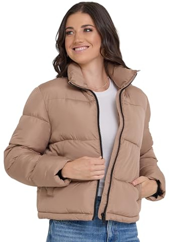 Steve Madden Cropped Puffer Jacket, Warm Winter Coats for Women, Trendy Cute Winter Jackets for Women