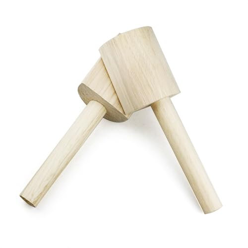 Mallet De Arcilla De Madera | Mallet De Acabado De Cerámica Hecha A Mano: Accesorios De Herramientas De Acabado Multipropósito Para Proyectos De Artesanía, Hogar, Cocina, Funcionando