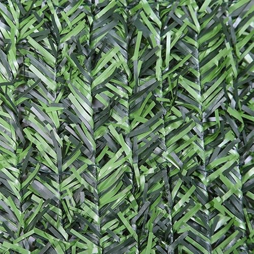 BONERVA | Seto Artificial Decorativo con 30 Varillas por Metro para Patios, Balcones, Vallas y Jardines | Verde 2 Tonos | 85% Ocultación | Fácil instalación, sin Mantenimiento, Anti UV (1x3 Metros)