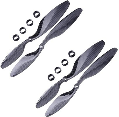 2 Pares 8045 1045 1047 1147 1238 1260 1245 hélice de Carbono CF Accesorios for RC Quadcopter hexacóptero Multi Rotor UFO(1045 propellers)