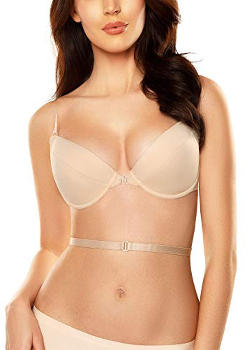Vivisence Reggiseno Push-Up con Spalline Multiposizione 1040, Beige,3C