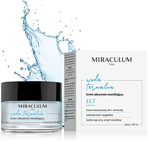 Miraculum Moisturizer Tagescreme mit SPF für Frauen – Anti-Aging Tagescreme Tag SPF 15 mit Thermalwasser – Vegane Feuchtigkeitscreme – Anti-Age Hyaluronsäure Tagescreme – 50 ml