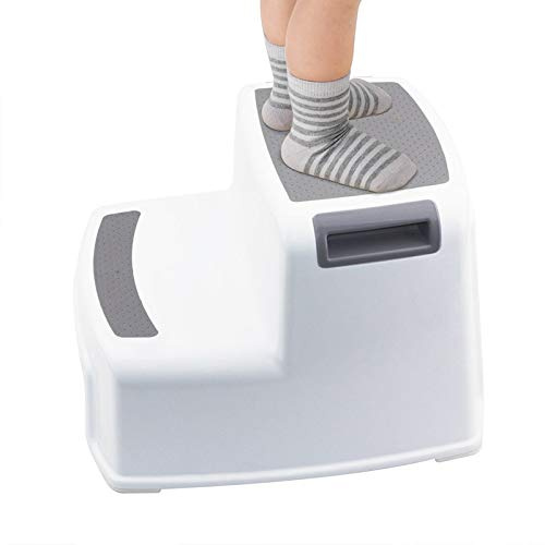 Sayiant Sgabello a due livelli, per il bagno dei bambini, pedana antiscivolo, lavaggio a mano, sgabello da allenamento, per vasino