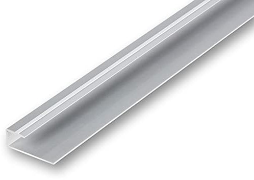 (7,47EUR/m) Einschubprofil von 7-9 mm Belagstärke 1180 mm lang silberfarben Abschlussprofil für Hartböden U-Profil